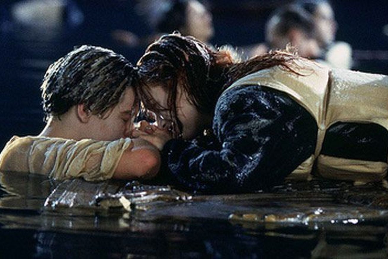 Image result for titanic the movie rose in the water