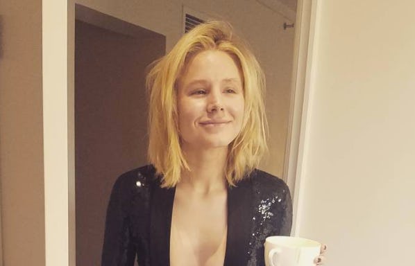 Kristen Bell Shows Her Makeup-Free Face Before the Golden Globe Awards