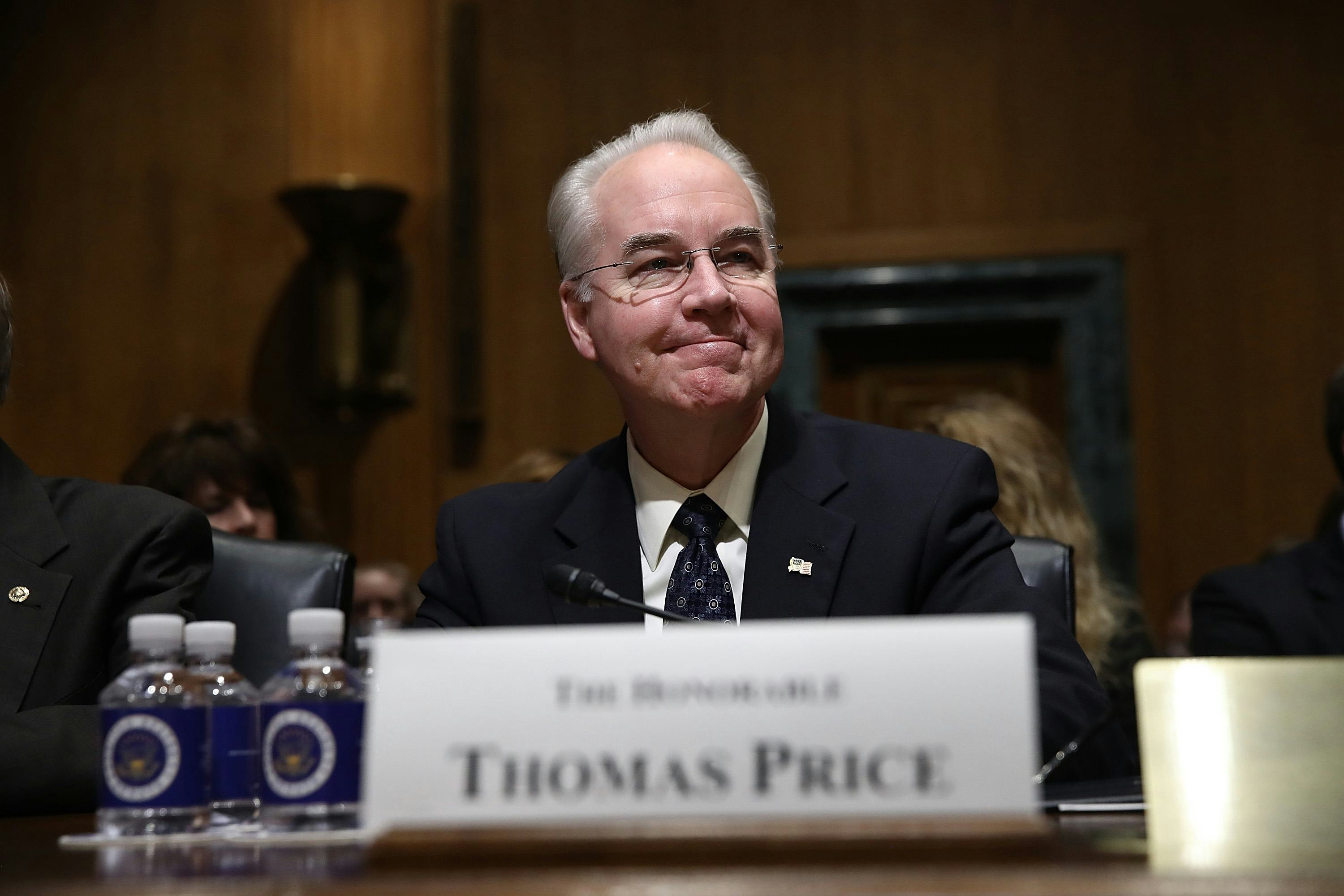 Senate on cusp of confirming Tom Price as Trump's health chief Senate on cusp of confirming Tom Price as Trump's health chief