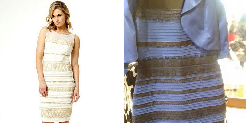 Gold and White Dress