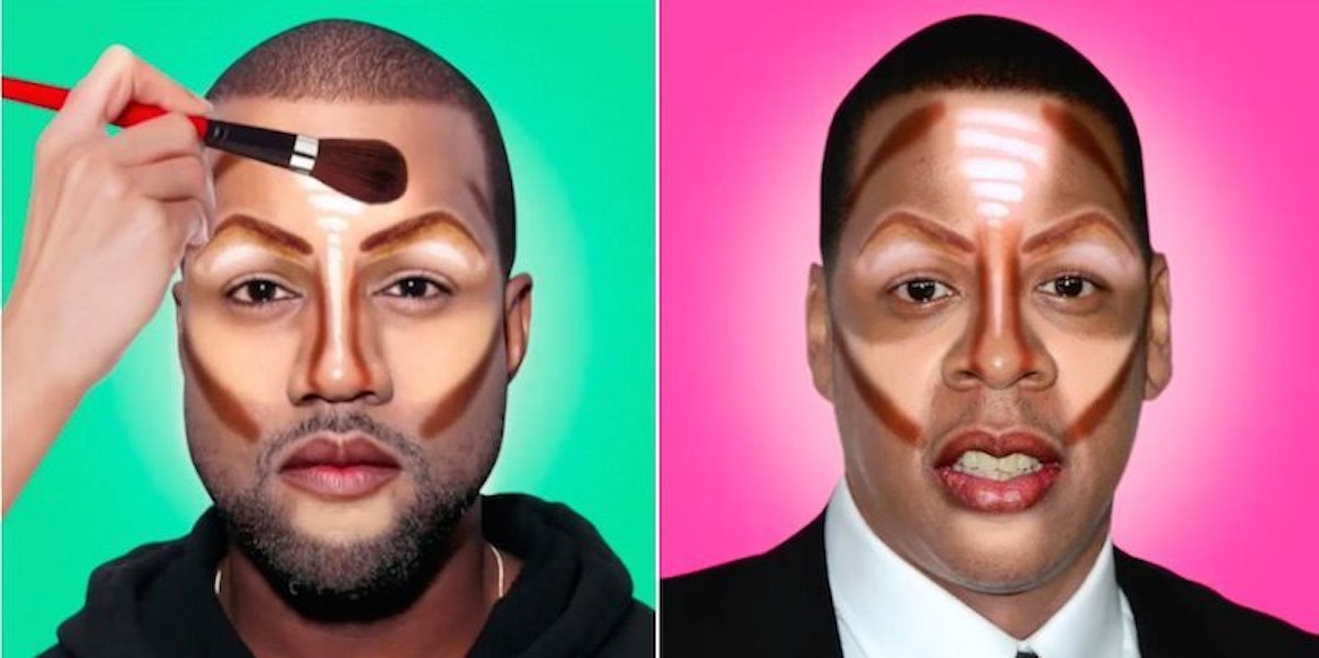 Artist Uses Contouring Skills To Turn Kanye West Into Kim ... - 1200 x 630 jpeg 96kB