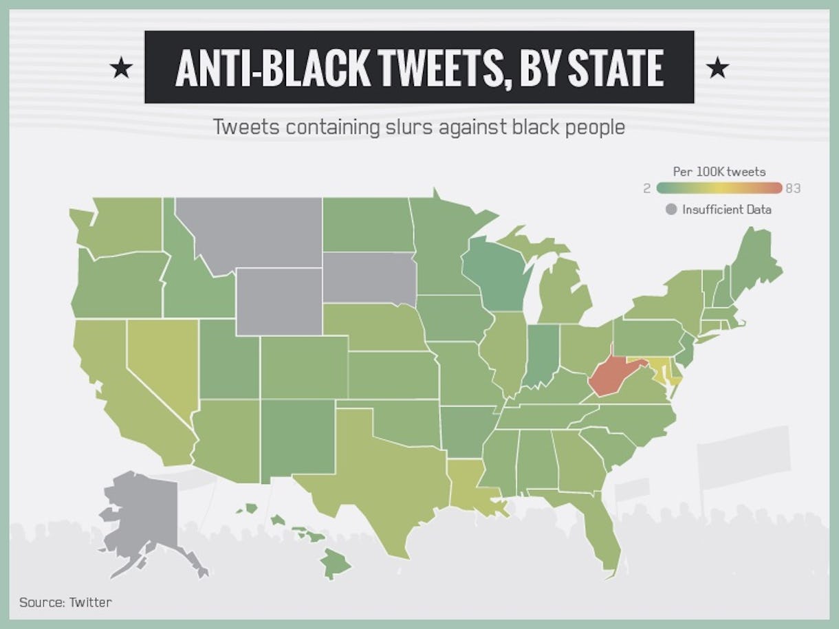 Here Are The Most And Least Racist States, According To Twitter