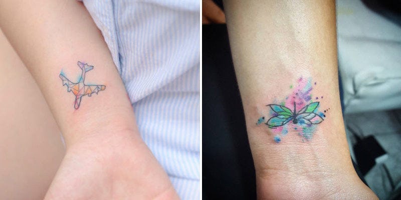 20 tiny watercolor tattoos that will inspire you to be artsy af 20 tiny watercolor tattoos that will inspire you to be artsy af