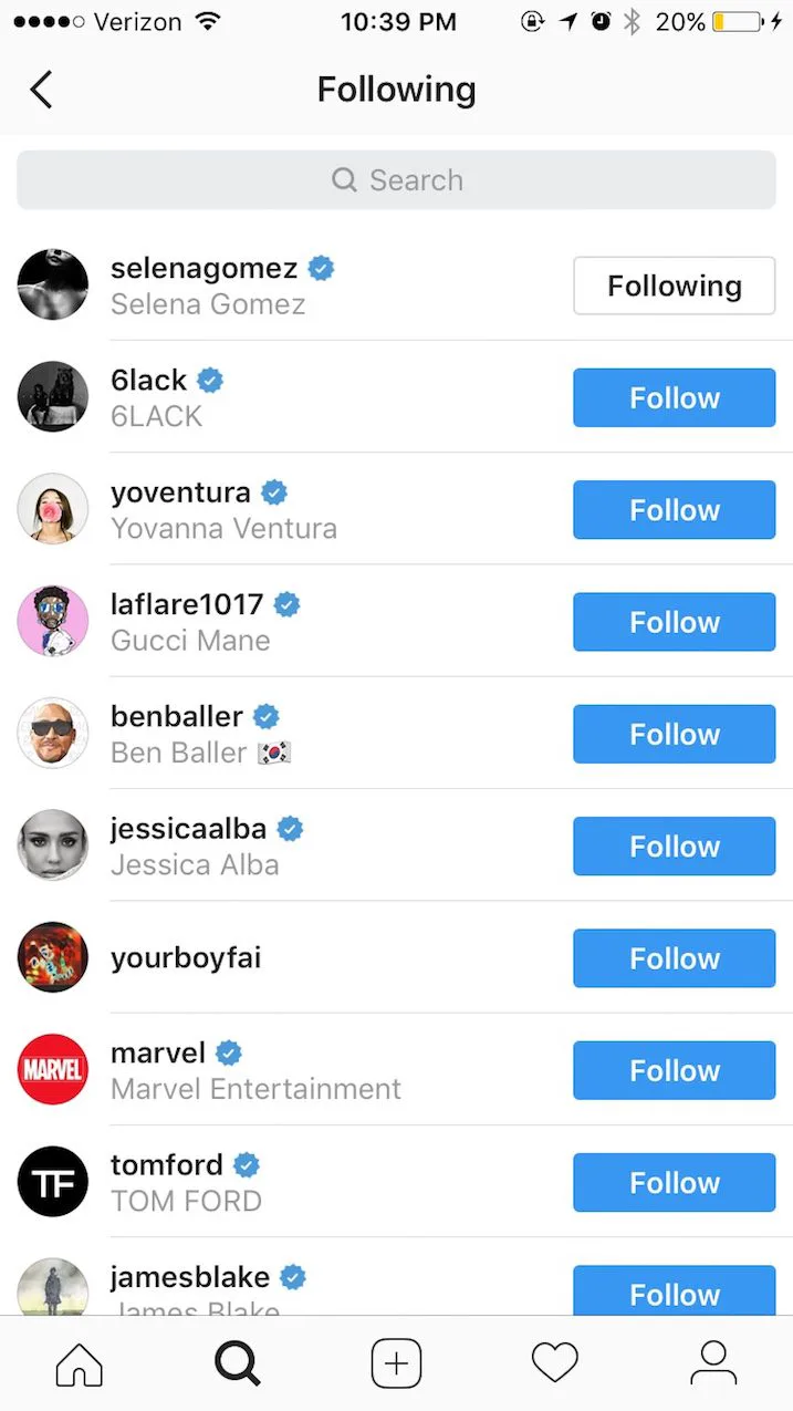 - instagram selena gomez following on instagram