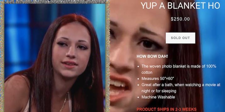 Cash Me Outside Girl Danielle Bregoli Sells $250 Blankets