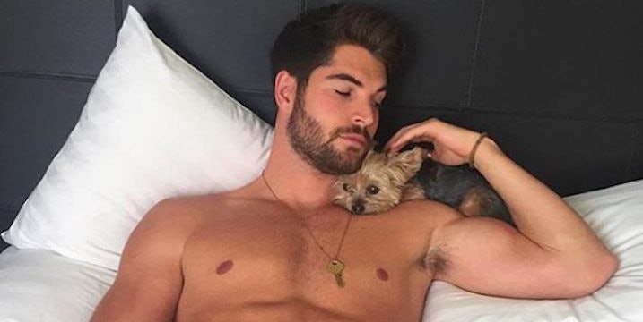 Image result for hot guy with puppy