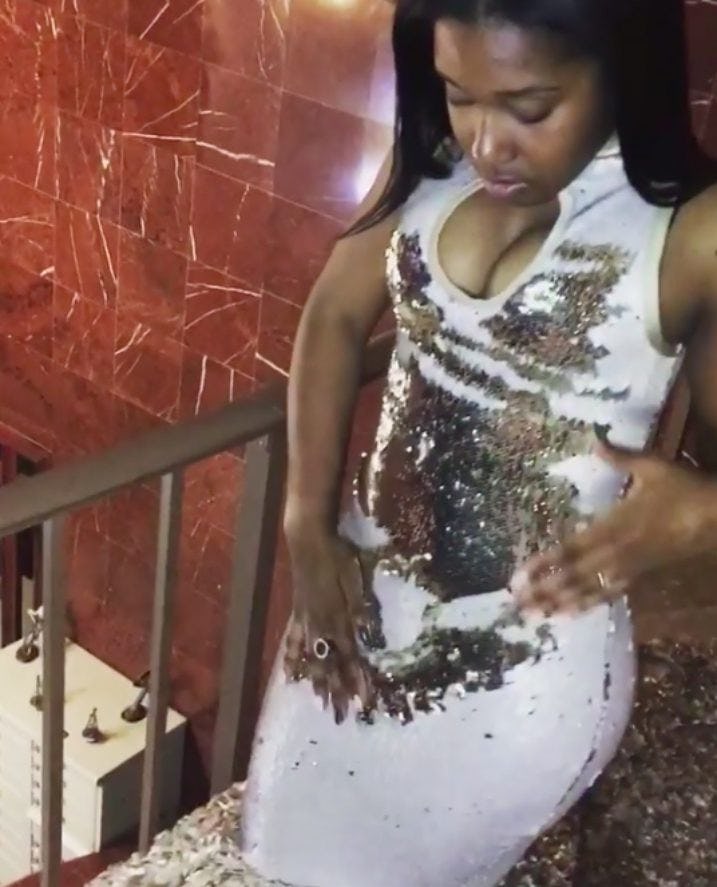 color changing sequin prom dress