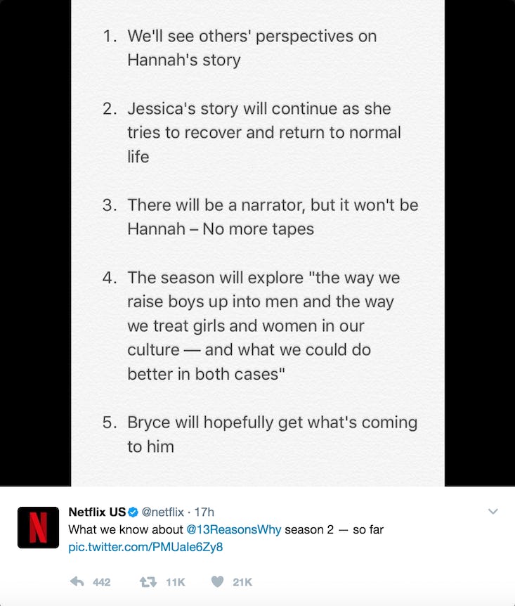 Who Will Narrate 13 Reasons Why Season 2