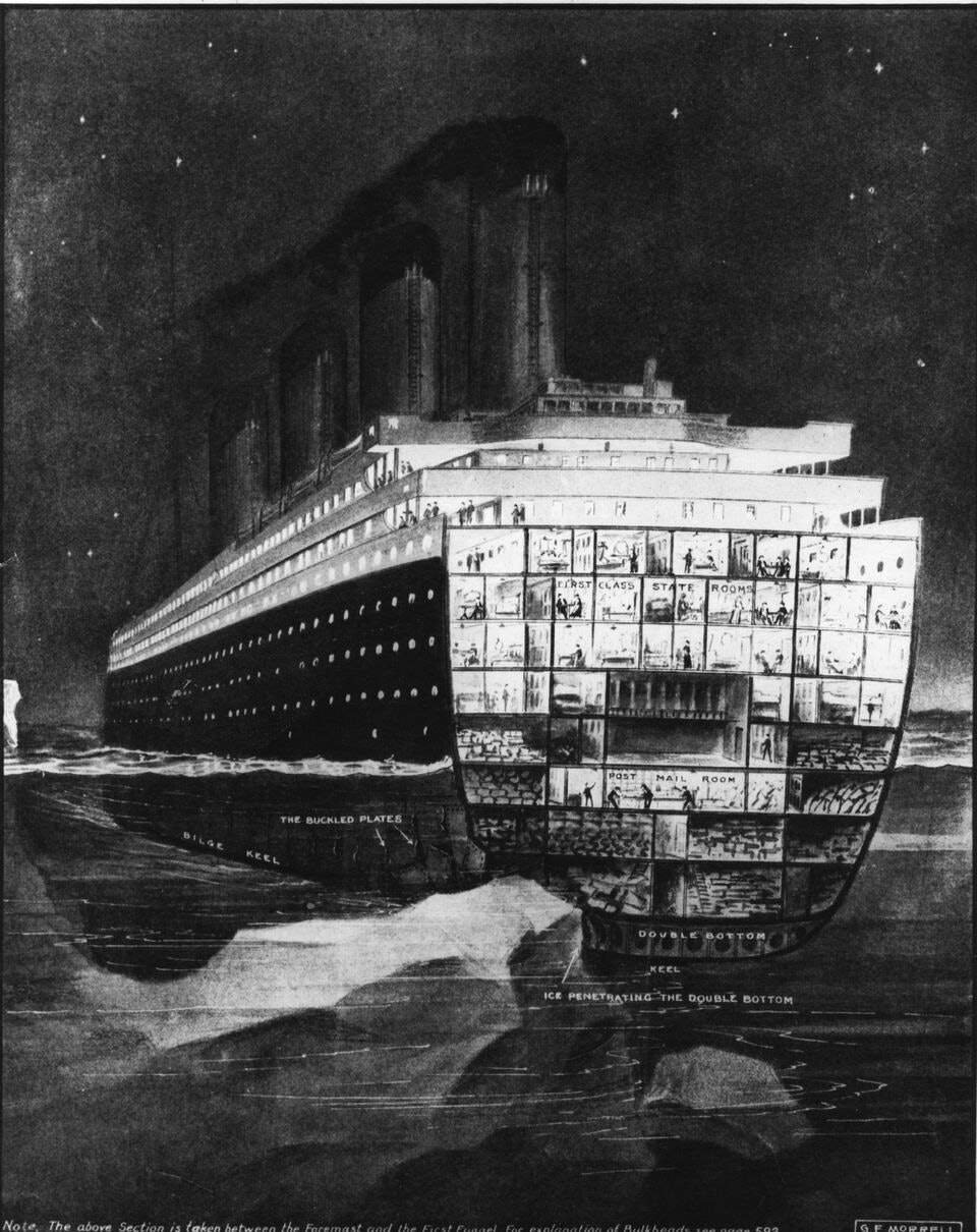 9 Eerily Realistic Drawings Of The Titanic As It Sank Drawn