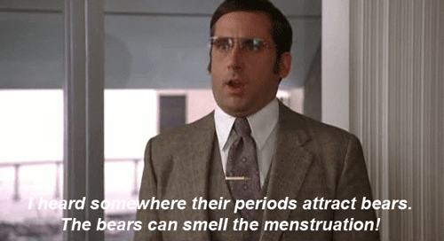 Image result for men scared of periods gif