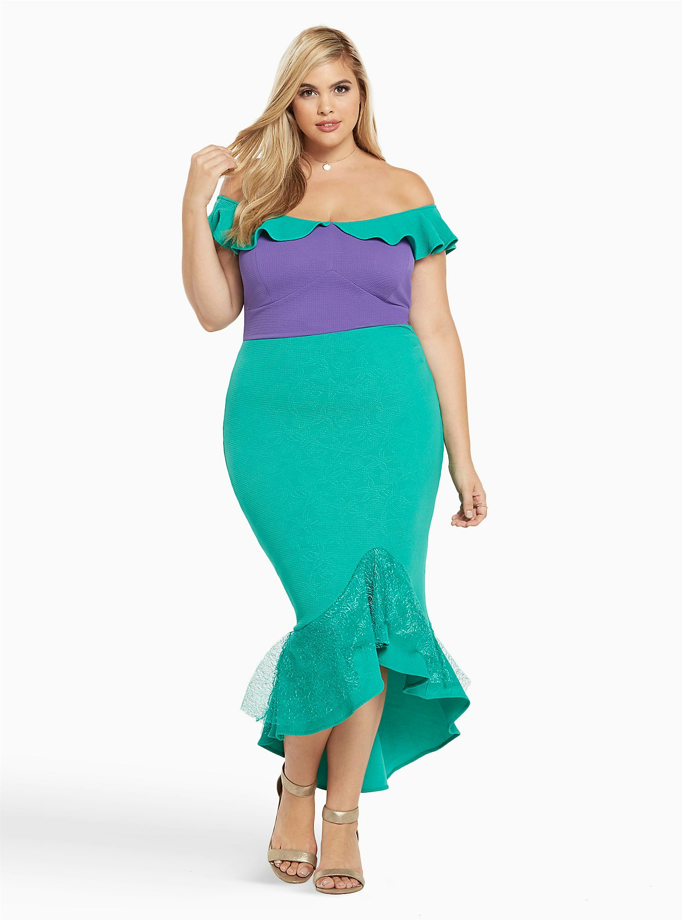 little mermaid plus size dress