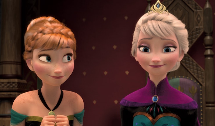 遠慮がちなアナと雪の女王・エルサとアナ