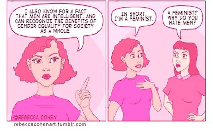 No Feminists Dont Hate Men And Artist Rebecca Cohens Comic Explains