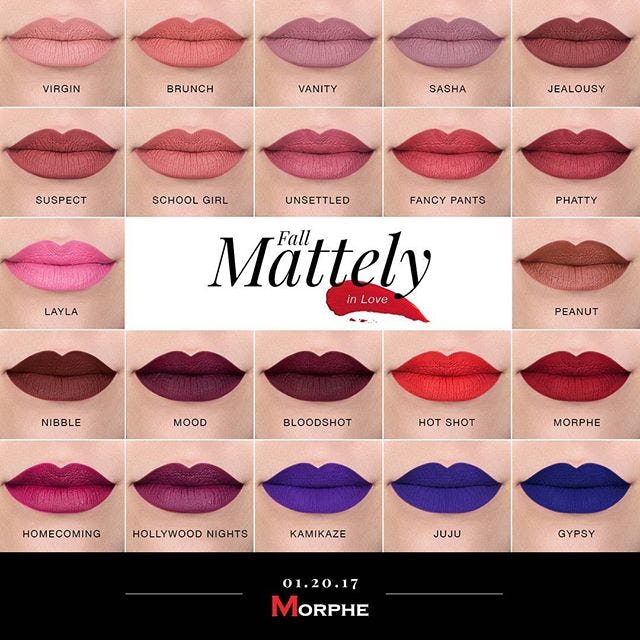 What Colors Are The Morphe Matte Liquid Lipsticks? You Need To See
