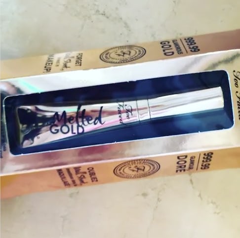 Swatches Of Too Faced's Melted Gold Lip Gloss Are Golden &