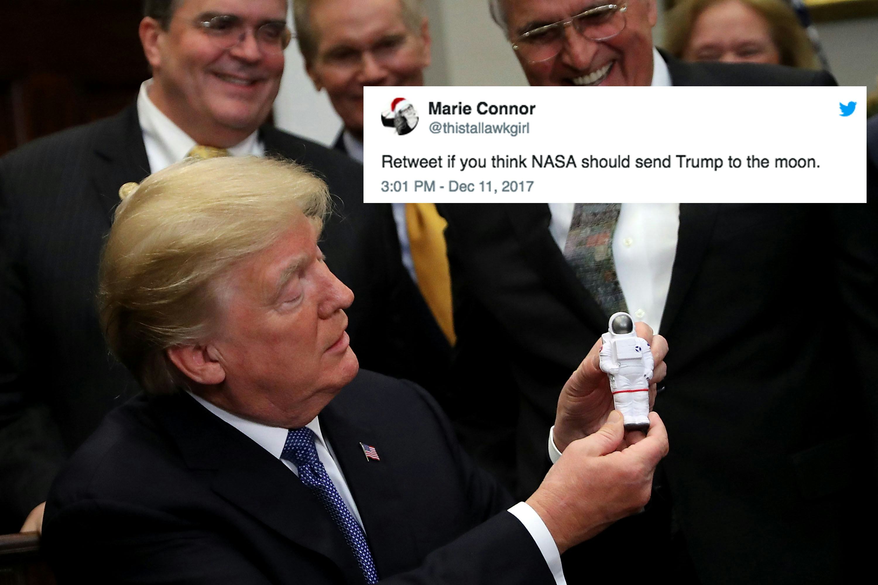 Trump wants to send man back to the moon - and eventually Mars