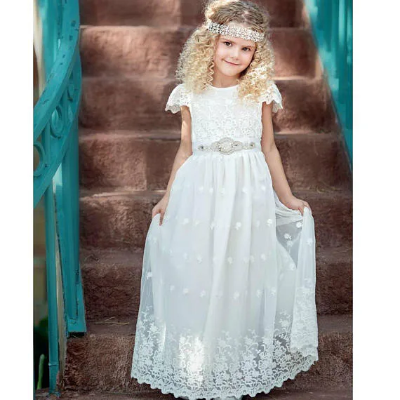 bohemian flower girl dresses